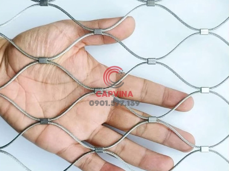 thi công lưới cáp 316 chống rơi