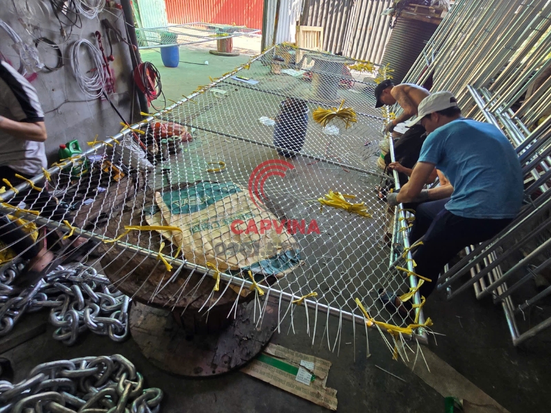 thi công lưới cáp 316 chống rơi