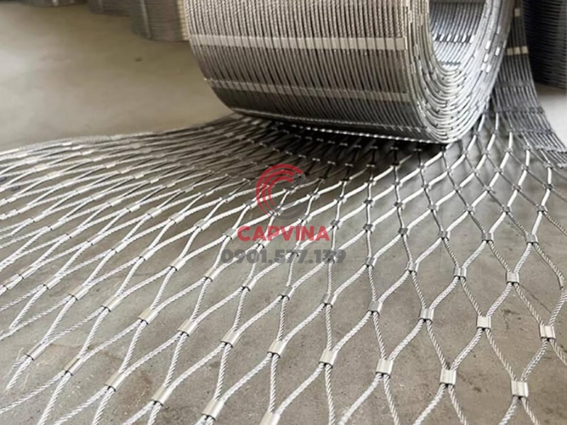 thi công lưới cáp 316 chống rơi