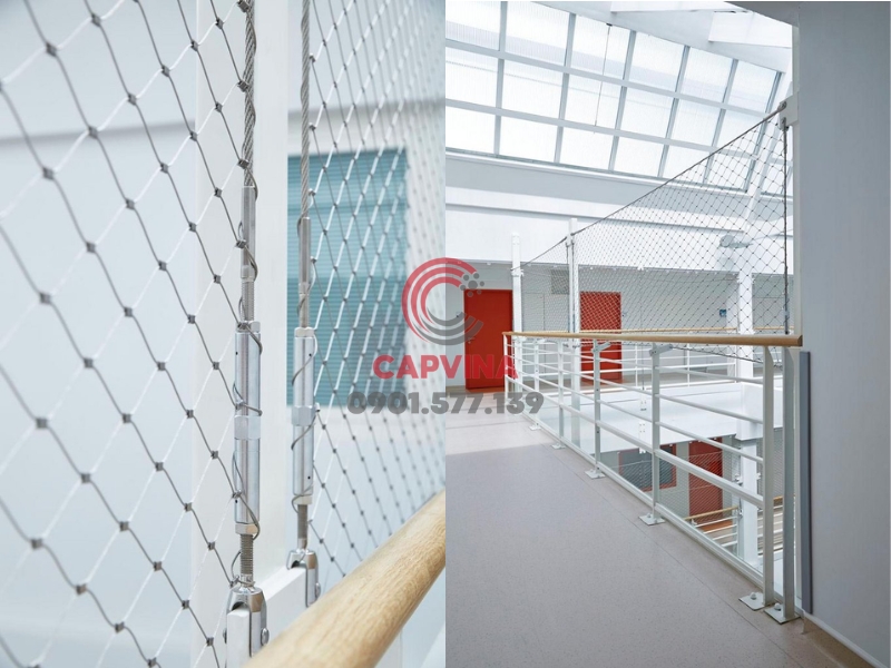 Lưới an toàn ban công cáp cầu thang