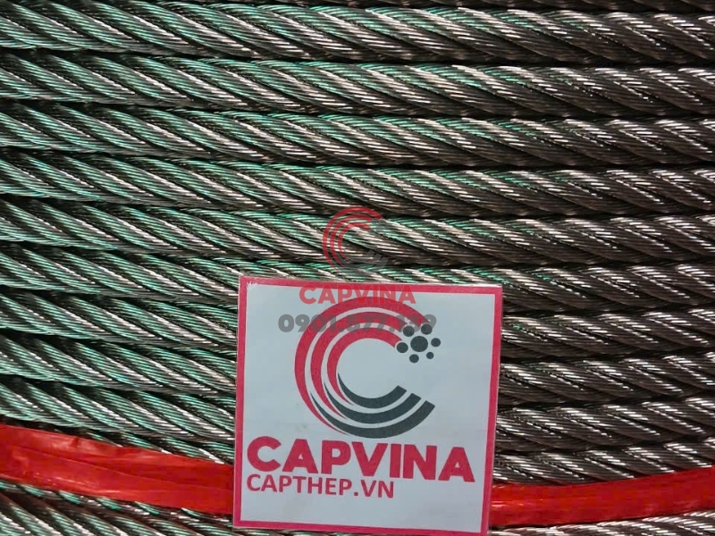 Cáp inox 8x29 IWRC phi 10