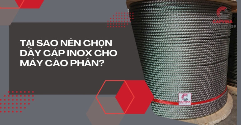dây cáp inox cho máy cào phân