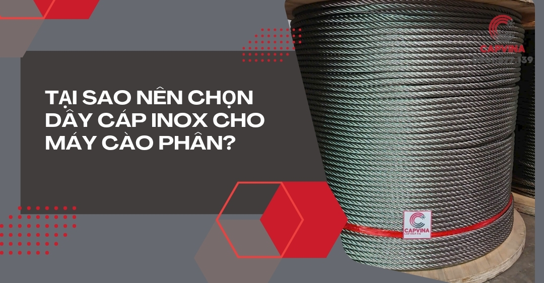 dây cáp inox cho máy cào phân