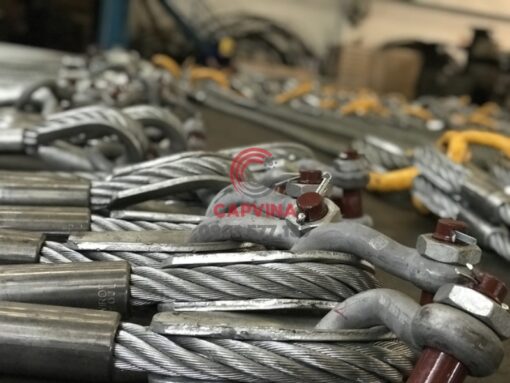 Cáp thép bấm chì mắt cứng
