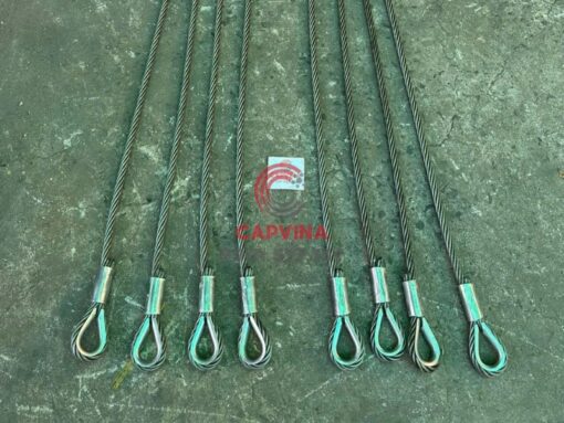 Cáp thép bấm chì mắt cứng