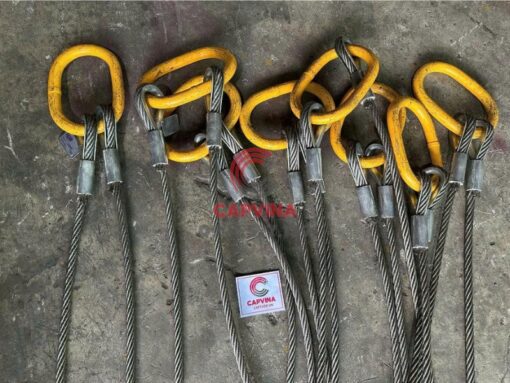 Cáp thép bấm chì mắt cứng