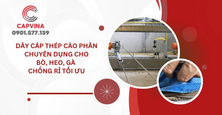 Dây cáp thép cào phân