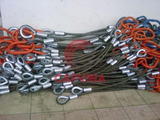 Sling cáp thép bấm chì