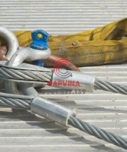 Sling cáp thép bấm chì 2 chân