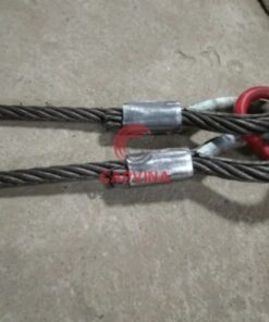 Sling cáp thép bấm chì 2 chân
