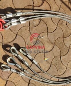 Sling cáp thép bấm chì 4 chân