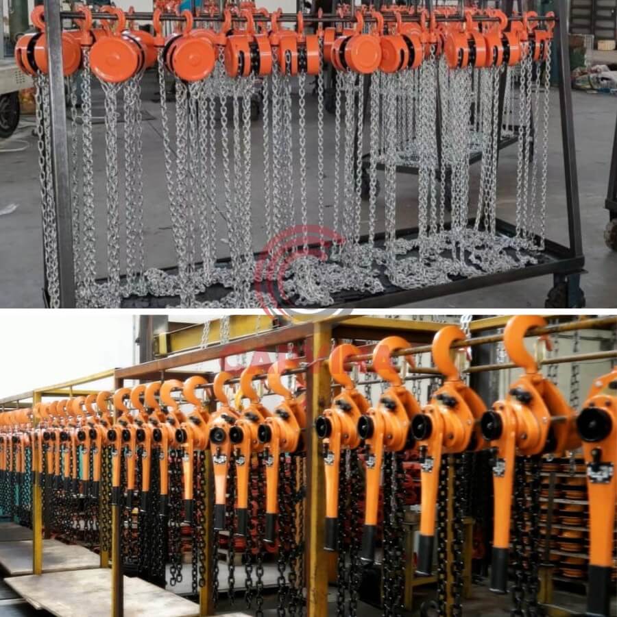 so sánh pa lăng xích kéo tay với pa lăng xích lắc tay