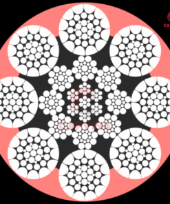 Cáp Thép Nén Đầy Nhựa Capvina 8x37SF IWRC PVF