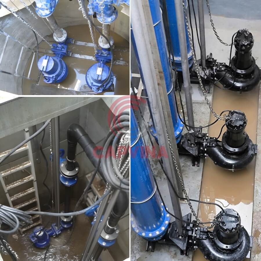 xích kéo bơm chìm