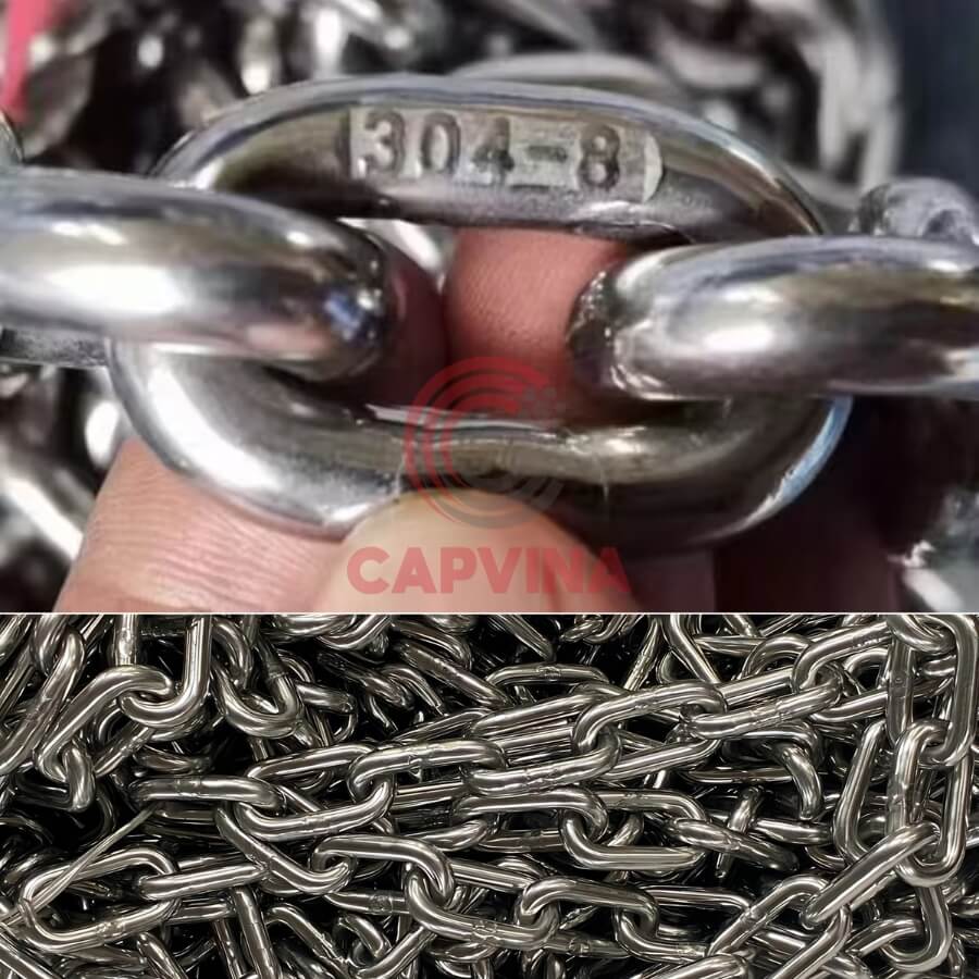 nên chọn xích inox 304, 316 hay 201