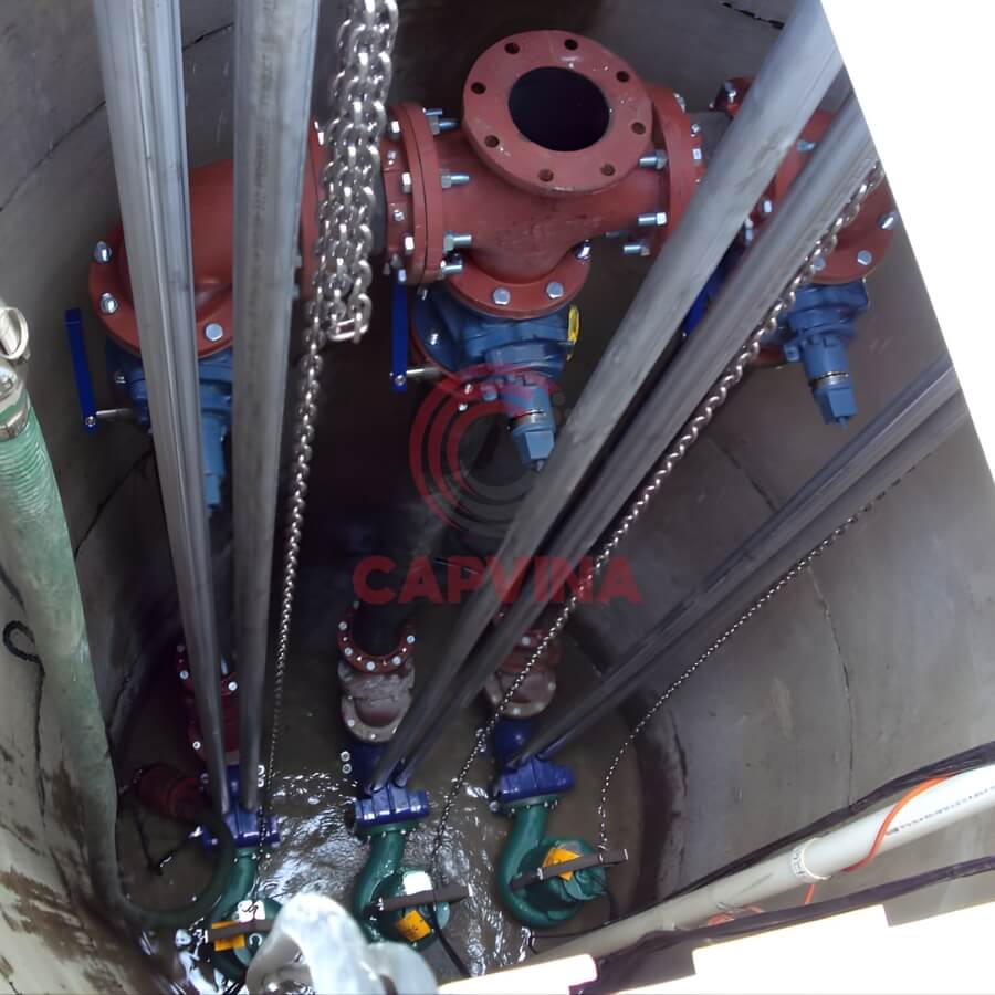 xích kéo bơm chìm