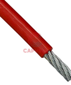 cáp bọc nhựa màu đỏ