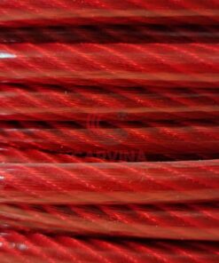 cáp bọc nhựa màu đỏ