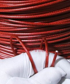 cáp bọc nhựa màu đỏ