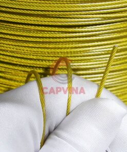 cáp bọc nhựa màu vàng
