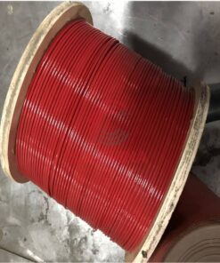 cáp bọc nhựa màu đỏ