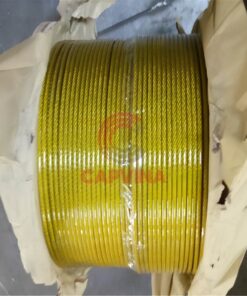 cáp bọc nhựa màu vàng