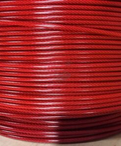 cáp bọc nhựa màu đỏ